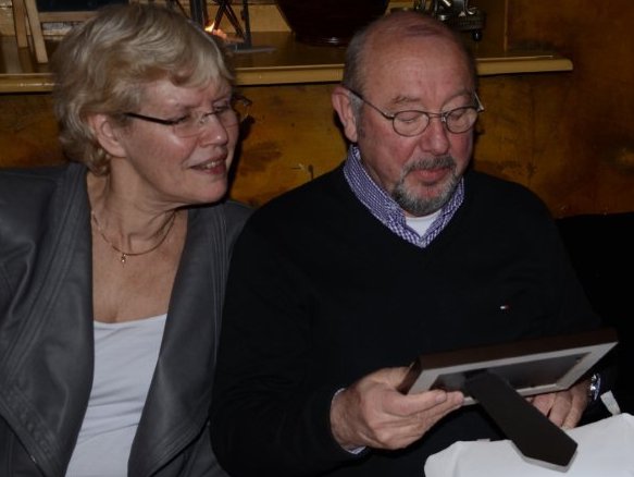 Hans and his wife Froukje at his retirement dinner